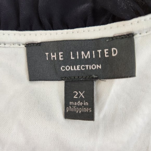 THE LIMITED Plus Sleeveless Ruffle Lace Top Size 2X Black/White Color LIKE NEW! - Picture 14 of 16